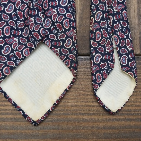 Vintage Christian Dior Paisley Print Silk Tie - Picture 6 of 6